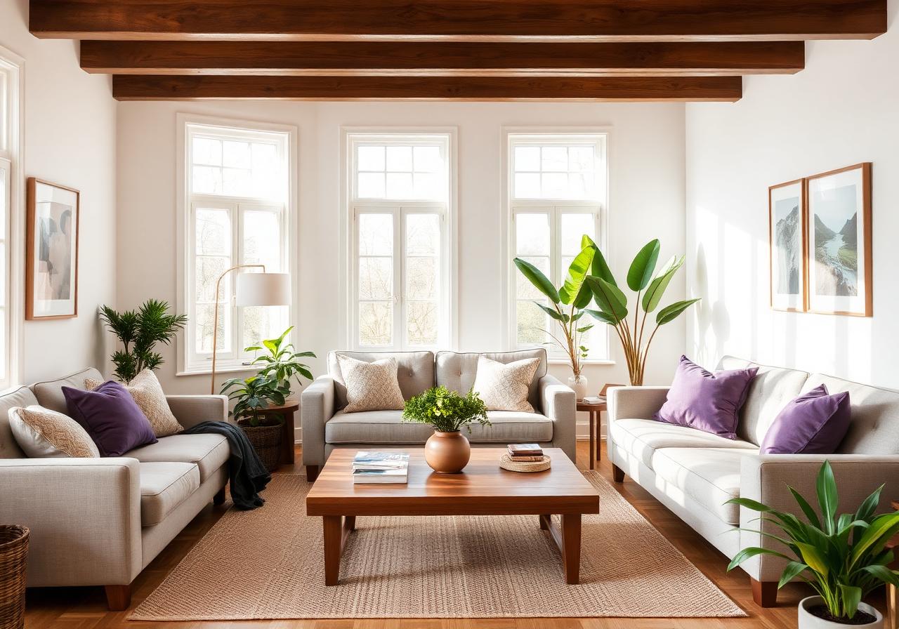 Bright welcoming living room in a Mi Casa Su Casa home